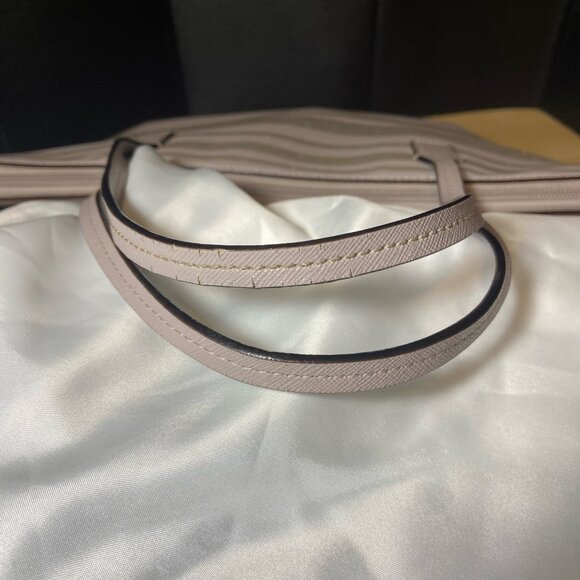 Kate Spade Glitter Stripe Lavender Tote Bag – Saffiano Leather, Zip Top - Picture 8 of 12